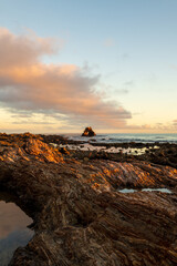 Rocks at Little Corona del Mar Beach in Newport Beach, CA