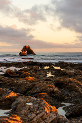 Rocks at Little Corona del Mar Beach in Newport Beach, CA