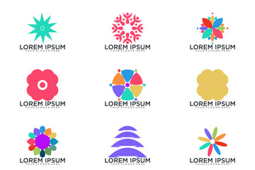 abstract logo collection, vector icon logo