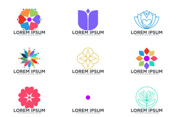 abstract logo collection, vector icon logo