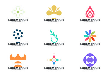 abstract logo collection, vector icon logo