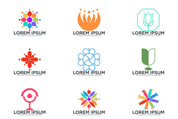 abstract logo collection, vector icon logo
