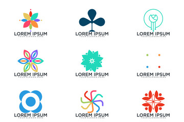 abstract logo collection, vector icon logo