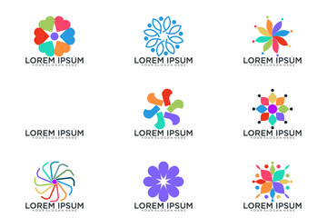 abstract logo collection, vector icon logo