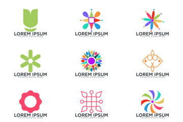 abstract logo collection, vector icon logo