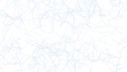 An abstract image of interconnected lines, evoking technology, networks, and connections on a white...