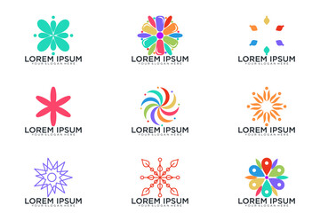 abstract logo collection, vector icon logo