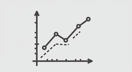 Line graph showing growth and trends, data analysis representation