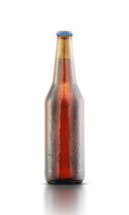 glass brown bottle of beer