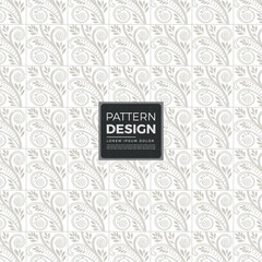 Elegant Floral Tile Pattern with Repeating Botanical Design Background