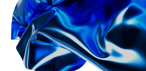 This is an abstract image of a flowing blue fabric texture, perfect for backgrounds or design elements. The image has a high-quality resolution