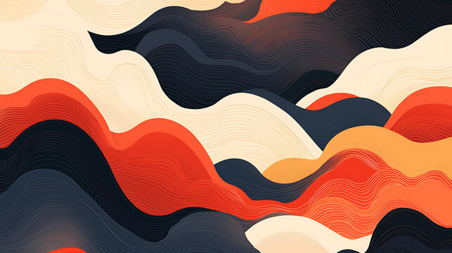 The painting is full of energy and movement