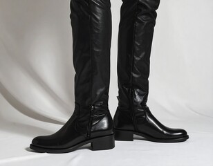 Stylish Black Over-the-Knee Boots.