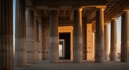Fototapeta premium Ancient Greek Temple Columns