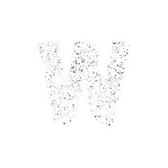 Glittery Capital Letter W