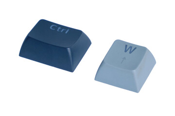 Detached Keyboard Keys: Ctrl And W Keycaps For Computer, Tech, Office, And Gaming