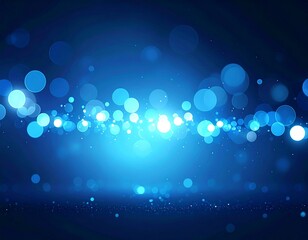 Soft Blue Bokeh Light Overlay with Cinematic Glow and Gradient Background
