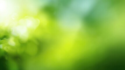 Fototapeta premium Spring light green blurred background with a glowing soft design, perfect for summer-themed wallpapers and fresh seasonal visuals.