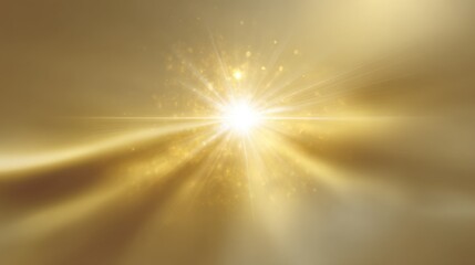 Obraz premium Golden vector light with soft glare and sun rays, perfect for dawn or sun flare overlays with a bright radiant feel.