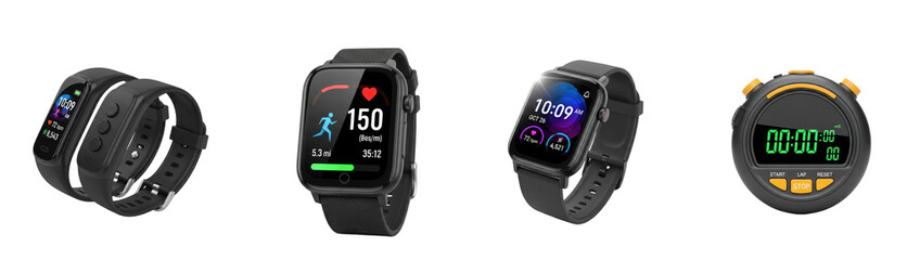 A black and silver smartwatch with a heart rate monitor and fitness tracking features.