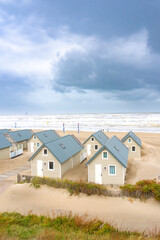 Beach houses in Zandvoort , Netherlands