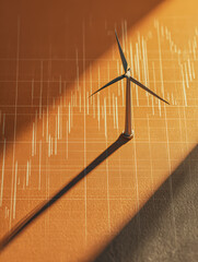 This business financial stock market chart shows investment wealth and currency banking growth with a pen and paper document diagram