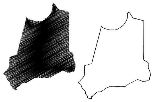 Batha Region (Regions of Chad, Republic of Chad) map vector illustration, scribble sketch Batha map
