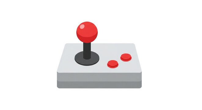 Retro arcade joystick with red buttons classic gaming controller for video games vintage joystick for arcade machine gamepad for console games
