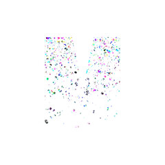 Colorful Glitter Letter M