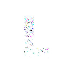 Colorful Glitter Letter L