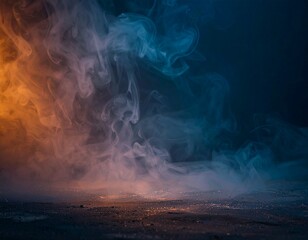 Halloween Fog Overlay with Candlelight Glow and Cinematic Mist Texture