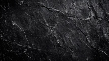 Dark slate rock texture with fine white veins provides a dramatic background.