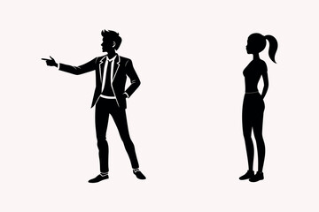business woman silhouette dancing vector illustration