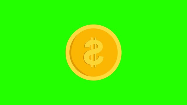 3D Animated Gold Coin | Dollar Symbol Currency Spin for Game Assets