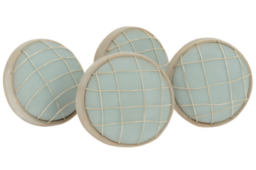 Four nautical bulkhead lights with frosted glass and wire cages fixture