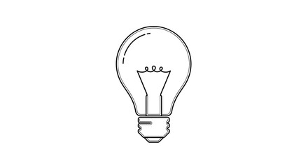 Obraz premium Illustration of a light bulb isolated on white background, symbolizing ideas, innovation, and energyefficient lighting solutions for various applications