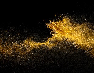 Golden Glitter Dust Overlay with Sparkling New Year Celebration Effect