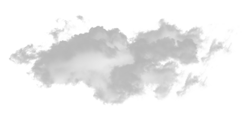 puffy, wispy grey cloud floating in sky 