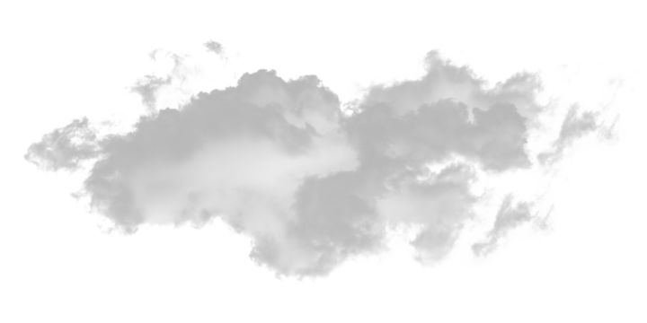 puffy, wispy grey cloud floating in sky 