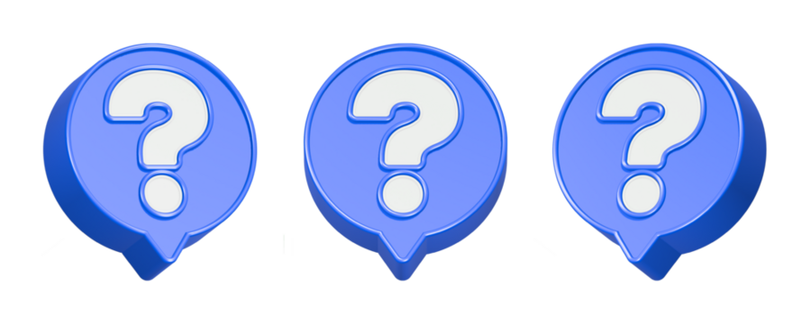 3d rendering of question mark illustration design
