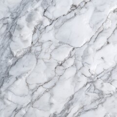 Fototapeta premium Close-up of polished white marble texture with fine grey veining and a clean, luxurious surface.