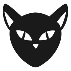 Black Cat Head Icon