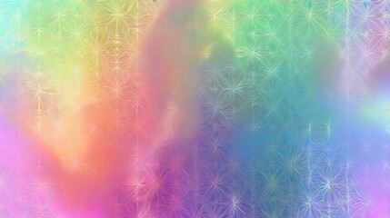 A soft rainbow linear background with guilloche patterns and polygonal elements, forming an elegant money-inspired design.