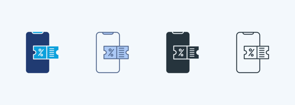 Digital Coupon Multiple Style Icon Collection