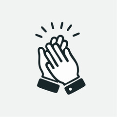 Clapping hands vector illustration representing applause and approval