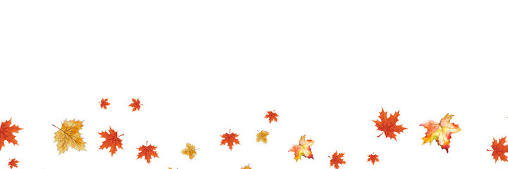 Colorful Autumn Leaves Wind — Orange and Red Maple Leaf Fall Transparent Background