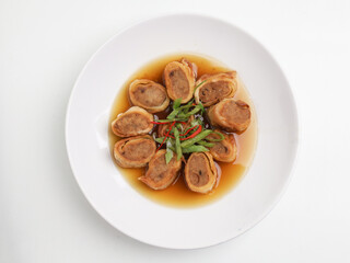 Gohyong or Ngohyong, is popular Chinese dish made from fried dumpling and served with sweet and sour sauce