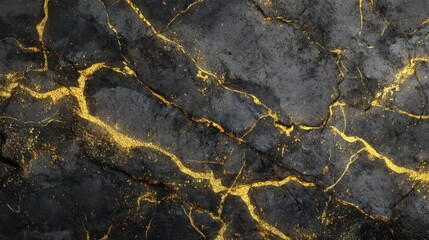 Obraz premium A moody marble surface with golden veins and grunge details, fused with faint financial motifs for an edgy opulence.