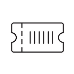 A vector icon of a digital coupon or promo code for online discounts, created in line style with editable stroke