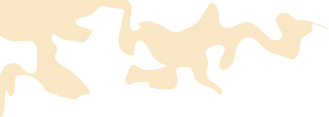 An abstract beige organic shape flowing across a black background, resembling fluid waves or natural terrain in a minimalist modern style.